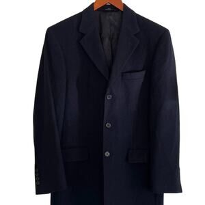 Jos. A. Bank Mitchell Classic 3 Button Camelhair Navy Jacket, Coat, Blazer, 38R